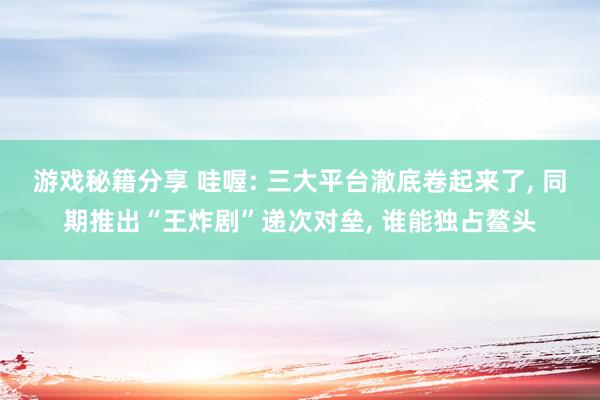 游戏秘籍分享 哇喔: 三大平台澈底卷起来了, 同期推出“王炸剧”递次对垒, 谁能独占鳌头