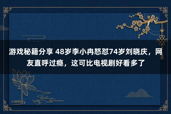 游戏秘籍分享 48岁李小冉怒怼74岁刘晓庆，网友直呼过瘾，这可比电视剧好看多了