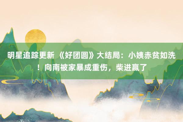 明星追踪更新 《好团圆》大结局：小姨赤贫如洗！向南被家暴成重伤，柴进赢了