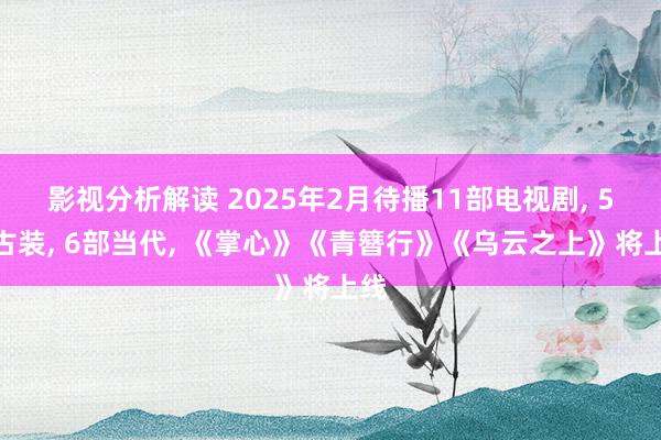 影视分析解读 2025年2月待播11部电视剧, 5部古装, 6部当代, 《掌心》《青簪行》《乌云之上》将上线